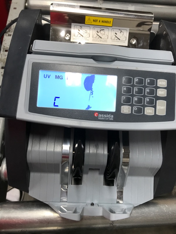 Photo 2 of Cassida 5520 UV/MG - USA Money Counter with ValuCount, UV/MG/IR Counterfeit Detection, Add and Batch Modes - Large LCD Display & Fast Counting Speed 1,300 Notes/Minute UV/MG Counterfeit Detection Detection