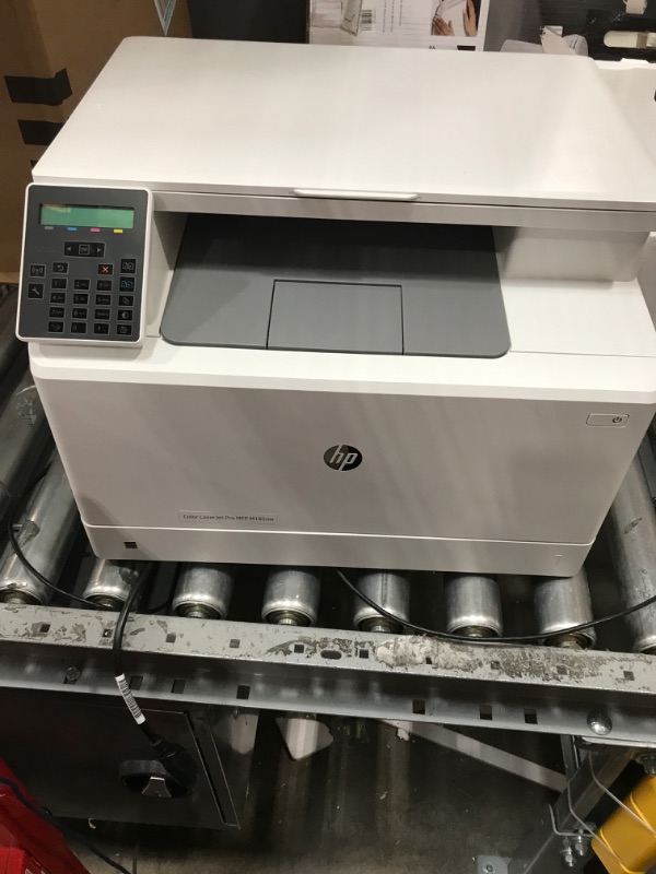 Photo 1 of HP Laserjet Pro MFP M182nw Wireless All-in-One Color Laser Printer, Print Scan Copy Fax, 17ppm, 600x600DPI, 150-Sheet, 2-Line LCD with Numeric keypad, White, PCM
