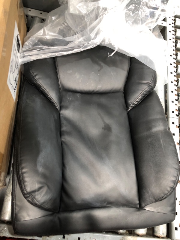 Photo 2 of USED** Amazon Basics High-Back Bonded Leather Executive Office Computer Desk Chair - Black (6ft) 6ft Black