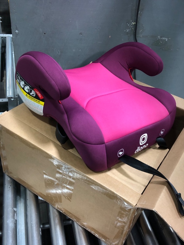 Photo 2 of Diono Solana 2 XL, Dual Latch Connectors, Lightweight Backless Belt-Positioning Booster Car Seat, 8 Years 1 Booster Seat, Pink 2019 LATCH Connect Single Pink