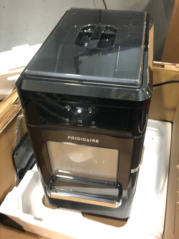 Photo 2 of ***see notes***Frigidaire EFIC237 Countertop Crunchy Chewable Nugget Ice Maker, 44lbs per day, Auto Self Cleaning, Black Stainless