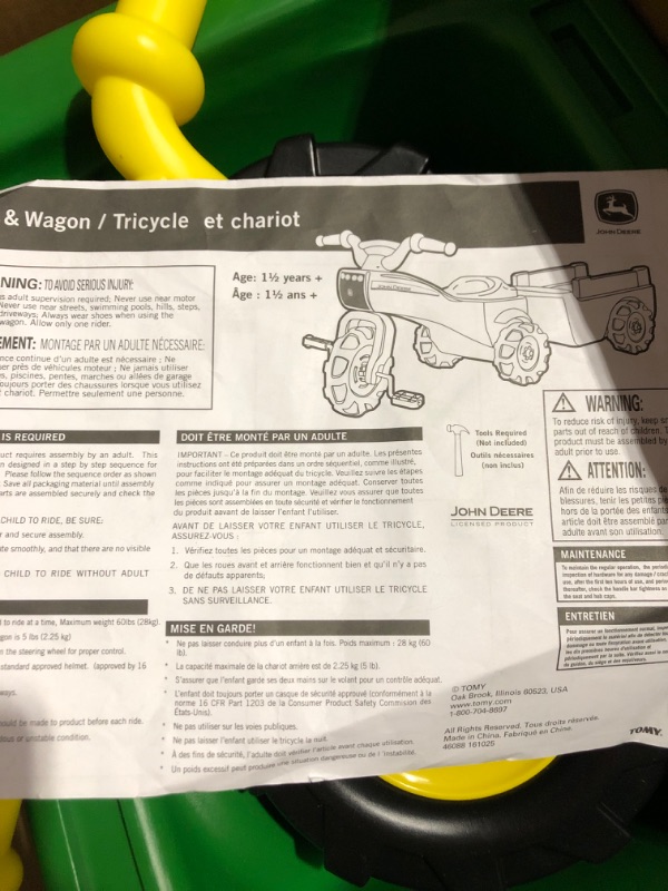Photo 1 of * used item * incomplete * see images * 
John Deere Pedal Tractor and Wagon