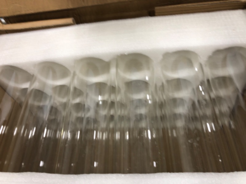 Photo 2 of 24 Pcs Glass Cylinder Vases for Centerpieces Bulk Floating Candle Holders Glass Table Vases for Wedding Home Formal Dinners Decorations (16 x 3.35 Inch)