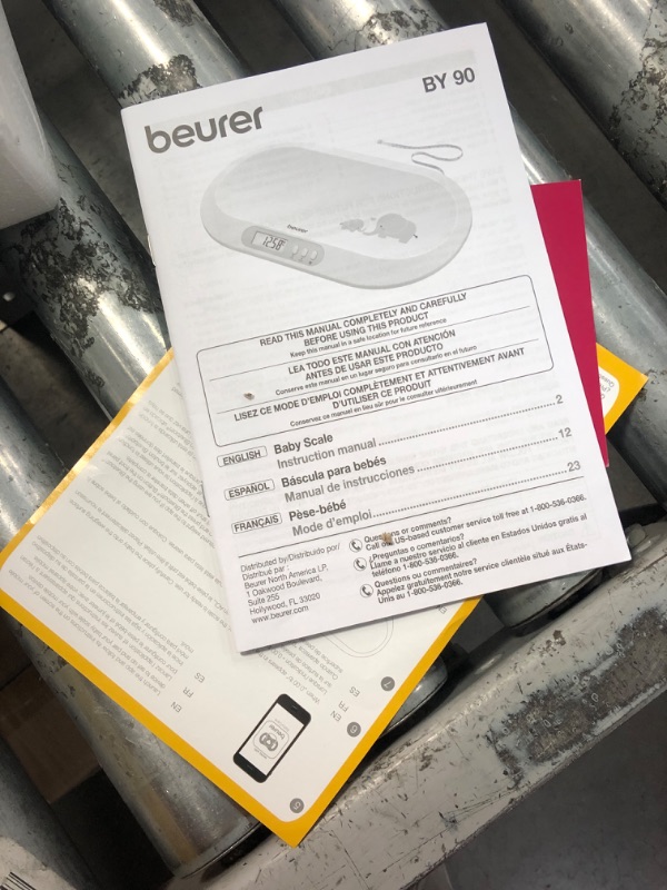 Photo 3 of Beurer BY90 Baby Scale, Pet Scale, Digital, with Measuring Tape, tracking weight with App | For: Infant, Newborn, Toddler /Puppy, Cat - Animals | LCD Display, weighs Lbs/Kg/Oz Highly accurate with Bluetooth/measuring Tape