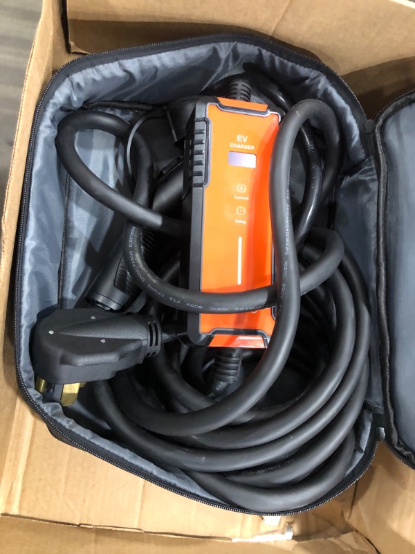 Photo 2 of Voltre M2 Level 1 & 2 EV Charger for Tesla & EVs | 25 Ft Adj. 8-32A 100-240V Portable Electric Car Fast Charger | NEMA 14-50 Plug & 5-20 Adaptor | Plug-in Electric Vehicle Charger for J1772 Evs M2 Ev Charger