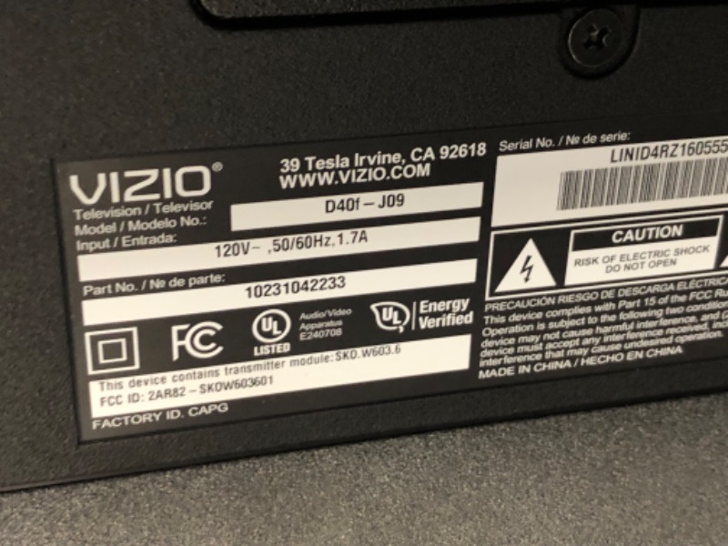 Photo 4 of VIZIO 40-inch D-Series Full HD 1080p Smart TV Chromecast Built-in Streaming Channels, D40f-J09, 2021 Model (Renewed) 40 inches
