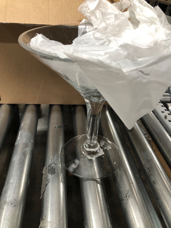 Photo 1 of Clear Glass 10-inch Martini Glass Vase

