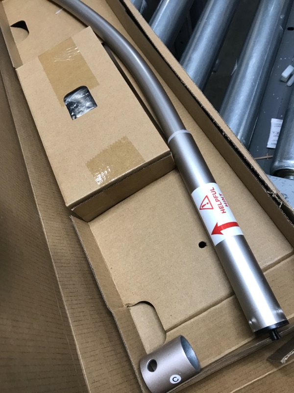 Photo 1 of Zenna Home E40S2ALBN NeverRust Rustproof Dual Mount Curved Stall Shower Rod, 32" to 40", Brushed Nickel Rustproof Tension or Permanent Mount Rod 32" - 40" stall sized Brushed Nickel