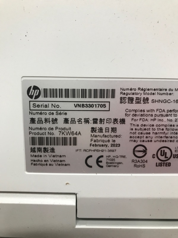 Photo 6 of HP Color LaserJet Pro M283fdw Wireless All-in-One Laser Printer, Remote Mobile Print, Scan & Copy, Duplex Printing, Works with Alexa (7KW75A), White