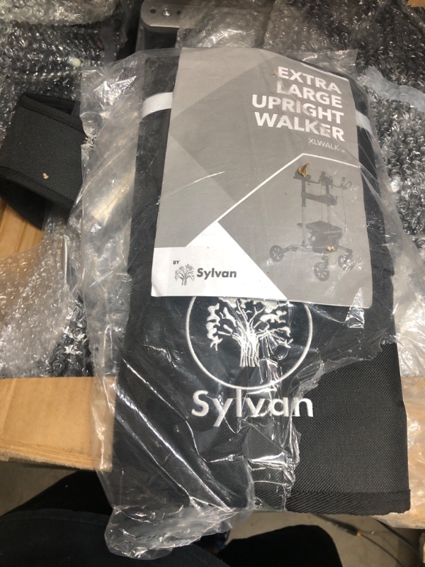 Photo 2 of Sylvan Upright Walker with Seat for Seniors, Rollator Walker with Seat, Stand Up Walker, Rolling Walkers for Seniors with 22” Wide Seat, Upright Walkers for Senior with Seat and Armrest