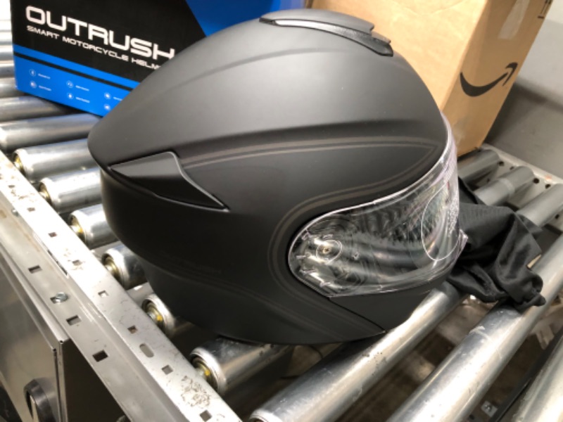 Photo 3 of Sena Outrush Bluetooth Modular Motorcycle Helmet with Intercom System XX-Large Outrush Matte Black