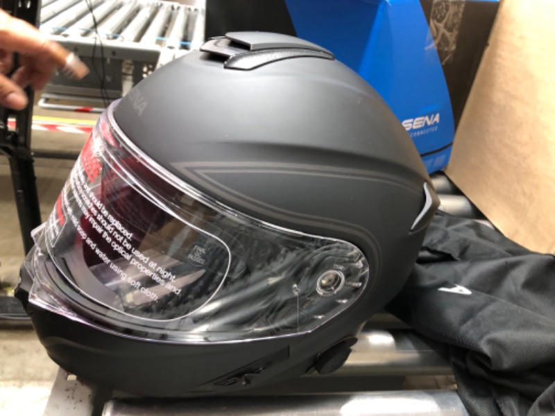 Photo 1 of Sena Outrush Bluetooth Modular Motorcycle Helmet with Intercom System XX-Large Outrush Matte Black