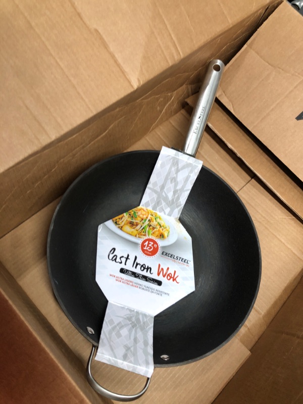 Photo 2 of 13" Super Lightweight Cast Iron Chinese Wok