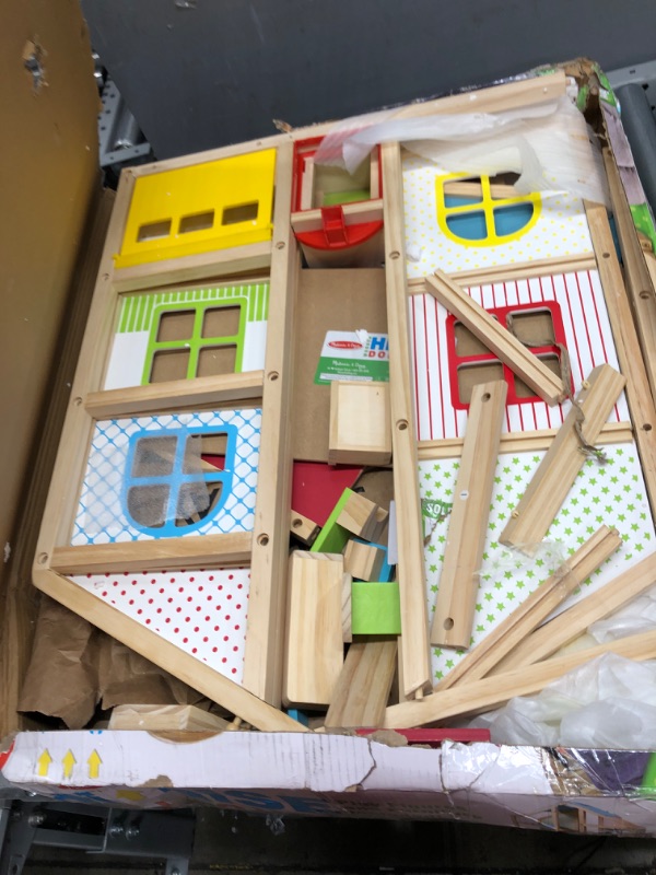 Photo 2 of **FOR PARTS ONLY**
Melissa & Doug Hi-Rise Wooden Dollhouse With 15 pcs Furniture