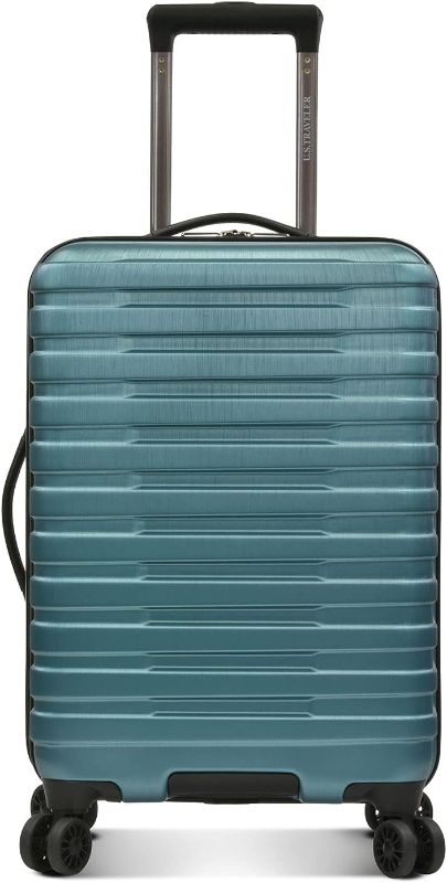 Photo 1 of 
U.S. Traveler Boren Polycarbonate Hardside Rugged Travel Suitcase Luggage with 8 Spinner Wheels, Aluminum Handle, Teal, Carry-on 22-Inch, USB Port
Size:Carry-on 22-Inch, USB Port
Color:Teal