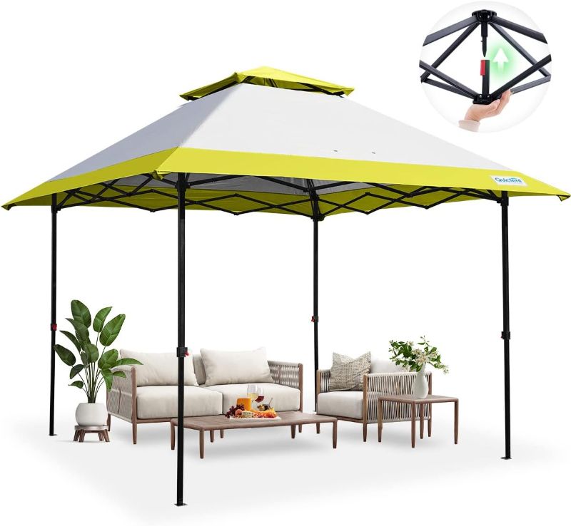 Photo 1 of 10x10 canopy grey and yellow  