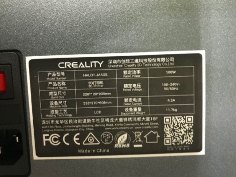 Photo 4 of Creality Resin 3D Printer Halot-Mage, 8K Resolution 10.3" Monochrome LCD UV Photocuring Resin Printer with High-Precision Integral Light Fast Print Dual Z-axis Rails Larger Print Size 8.97x5.03x9.05in