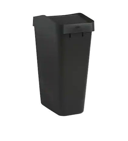 Photo 1 of 12.2G Swing Top Trash Can, Black
