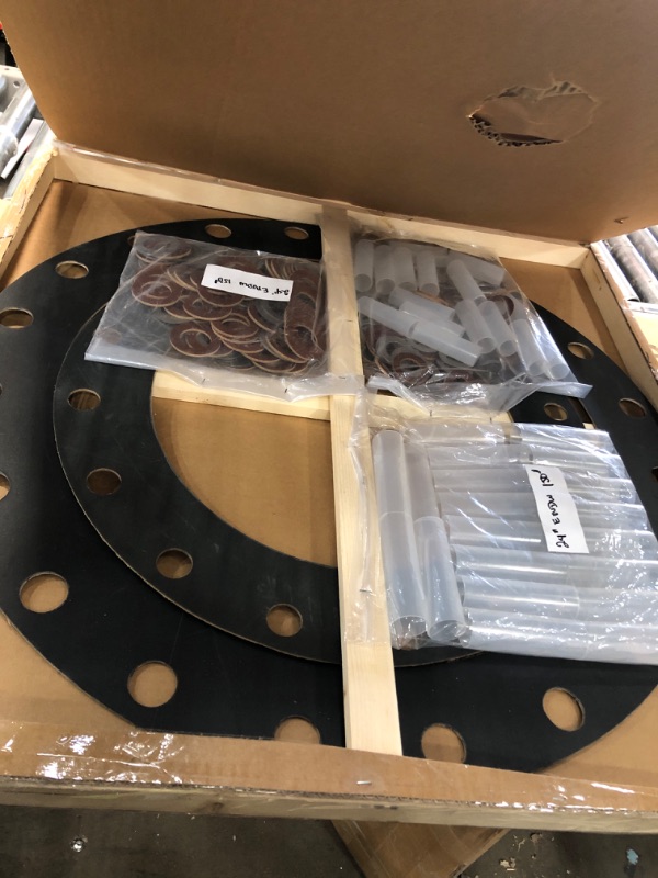 Photo 2 of (2 Pack) 10 Inch Nitrile Rubber Flange Gaskets, Full Face,1/8 Thick Buna-N Gaskets