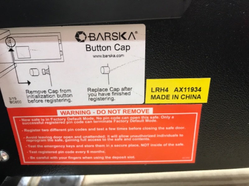 Photo 3 of * not functional * sold for parts * 
Barska Digital Multi-User Keypad Security Business Depository Drop Safe Compact