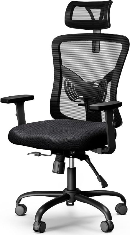Photo 1 of 
NOBLEWELL Office Chair, Desk Chair with 2'' Adjustable Lumbar Support, Headrest, 2D Armrest, Ergonomic Office Chair Backrest 135° Freely Locking and...