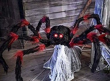 Photo 1 of 1 Inch LED Red and Black Jumping Spider Animatronic