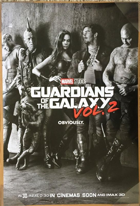 Photo 2 of GUARDIANS OF THE GALAXY Vol. 2 MOVIE POSTER ORIGINAL INTL Advance 27x40 framed