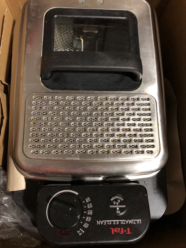 Photo 3 of * item used * oil stained * see images *
T-fal Deep Fryer with Basket, Stainless Steel, Easy to Clean Deep Fryer, Oil Filtration, 2.6-Pound, 