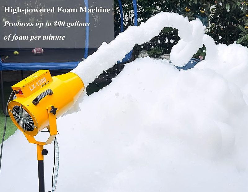 Photo 1 of  *read notes* Foam Machine for Party, 1200W High Power Foam Cannon, Outdoor Pool Party Water Toys for Adults & Kids, Birthdays Celebrations and Backyard Events, Holiday