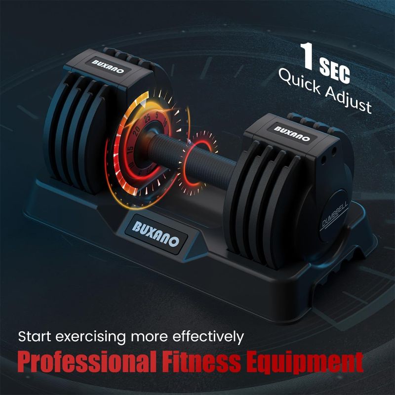 Photo 1 of Adjustable Dumbbells 25LB Single Dumbbell Weights, 5 in 1 Free Weights Dumbbell with Anti-Slip Metal Handle, Suitable for Home Gym Exercise Equipment
