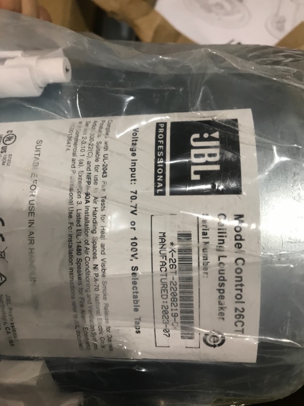 Photo 3 of JBL Professional Control 26CT 6.5-Inch Ceiling Loudspeaker Transducer Assemblies, With Transformer Taps, Sold as Pair Speaker with Transformer Taps