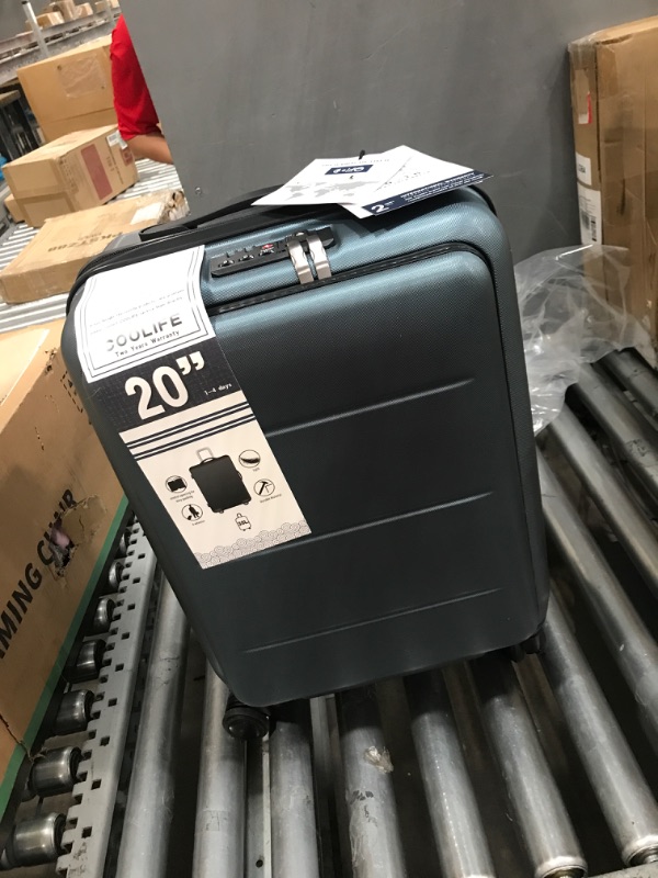 Photo 1 of COOLIFE Luggage Suitcase Piece Set Carry On ABS+PC Spinner Trolley with pocket Compartmnet Weekend Bag(Night navy