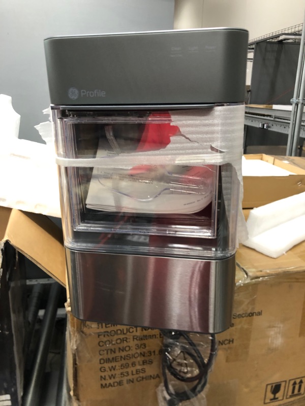 Photo 1 of GE Profile Opal | Countertop Nugget Ice Maker w/ 1 gal sidetank | 2.0XL Version | Ice Machine with WiFi Connectivity | Stainless Steel Opal 2.0+XL Side Tank Stainless Steel