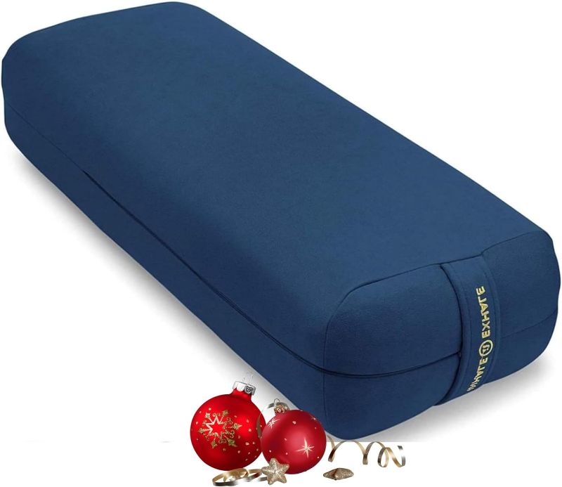 Photo 1 of 
AJNA Yoga Bolster Pillow - Luxurious 100% Organic Vegan Suede - Yoga Bolster for Restorative Yoga - Rectangular Yoga Pillow with Carry Handle - Machine...
Color:Sapphire