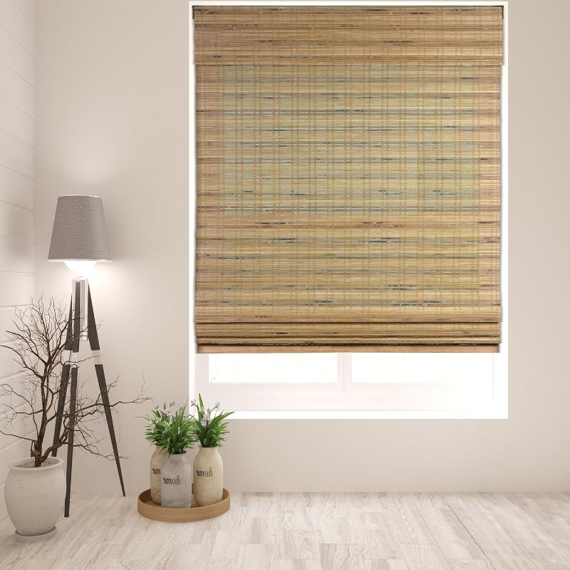 Photo 1 of 
ARLO BLINDS Bamboo Roman Shades, Tuscan, 33.5" W x 60" H,Cordless Light Filtering/Sheer Window Blinds.
Size:33.5"W x 60"H