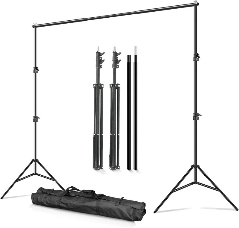 Photo 1 of 
Julius Studio 10 Feet Wide Photography Photo Muslin Background Support Stand Backdrop Crossbar Kit, Backdrop Support Stand with Carry Bag, JSAG576