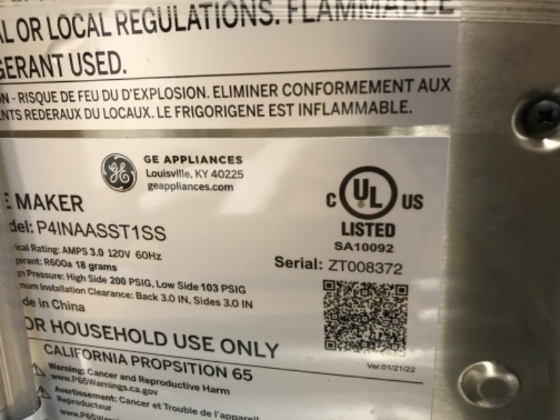 Photo 1 of *MISSING INNER TRAY* GE Profile Opal 1.0 Nugget Ice Maker| Countertop Pebble Ice Maker | Portable Ice Machine Makes up to 34 lbs. of Ice Per Day | Stainless Steel Finish Opal 1.0 Stainless Steel