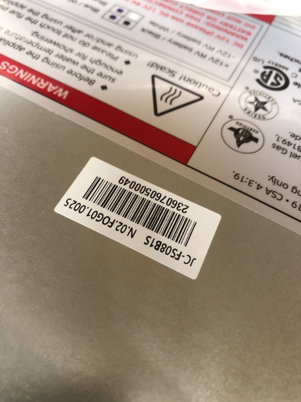 Photo 4 of *SEE NOTES* FOGATTI RV Tankless Water Heater, 2.2 GPM, Gen 2, with White Door and Remote Controller, 42,000 BTU, InstaShower 6, Optimized Summer Comfort Performance, Ideal for RVers' Family Use