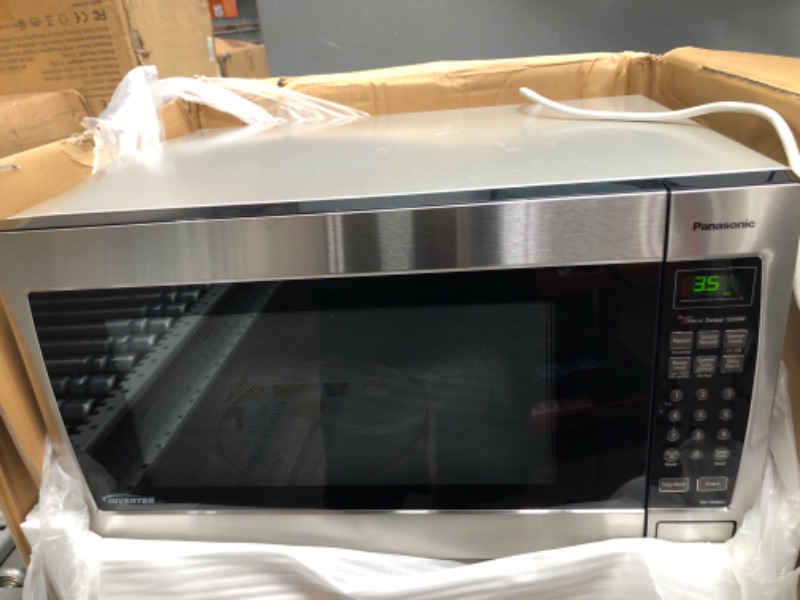 Photo 2 of *SEE NOPTES* Panasonic Microwave Oven NN-SN966S Stainless Steel Countertop/Built-In with Inverter Technology and Genius Sensor, 2.2 Cubic Foot, 1250W Inverter Keypad