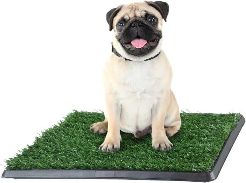 Photo 1 of Artificial Grass Puppy Pee Pad for Dogs and Small Pets - 16x20 Reusable 3-Layer Training Potty Pad with Tray - Dog Housebreaking Supplies by PETMAKER
