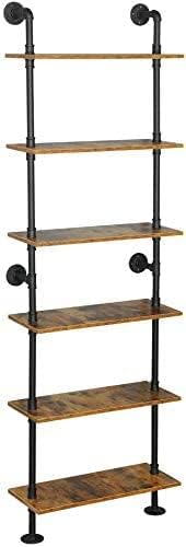 Photo 1 of ***INSTRUCTIONS MISSING - OTHER PARTS LIKELY MISSING AS WELL***
ZIOTHUM 6-Tier Industrial Pipe Shelves Shelf Shelving Rustic Wood Metal Wrought Iron (23.6x9.8x78.7”)