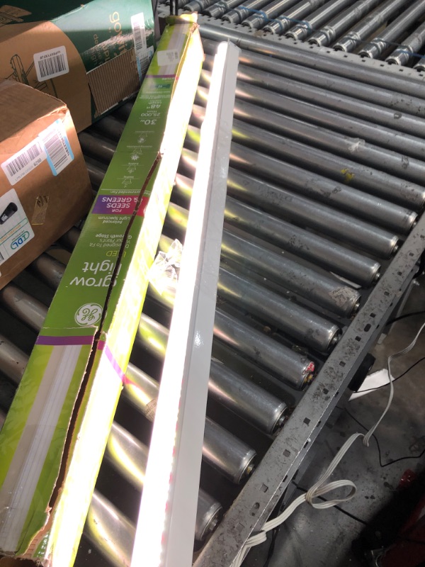 Photo 1 of GE Grow Light, LED Tube Light For Seeds and Greens, Balanced Light Spectrum, 48-Inches, High Output PPF 52 Micromoles Per Second, Link Multiple Fixtures (Pack of 1)