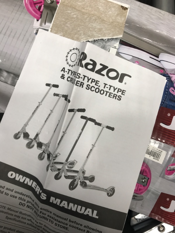 Photo 2 of Razor A Kick Scooter for Kids - Lightweight, Foldable, Aluminum Frame, and Adjustable Handlebars A (Standard) Red Standard Packaging