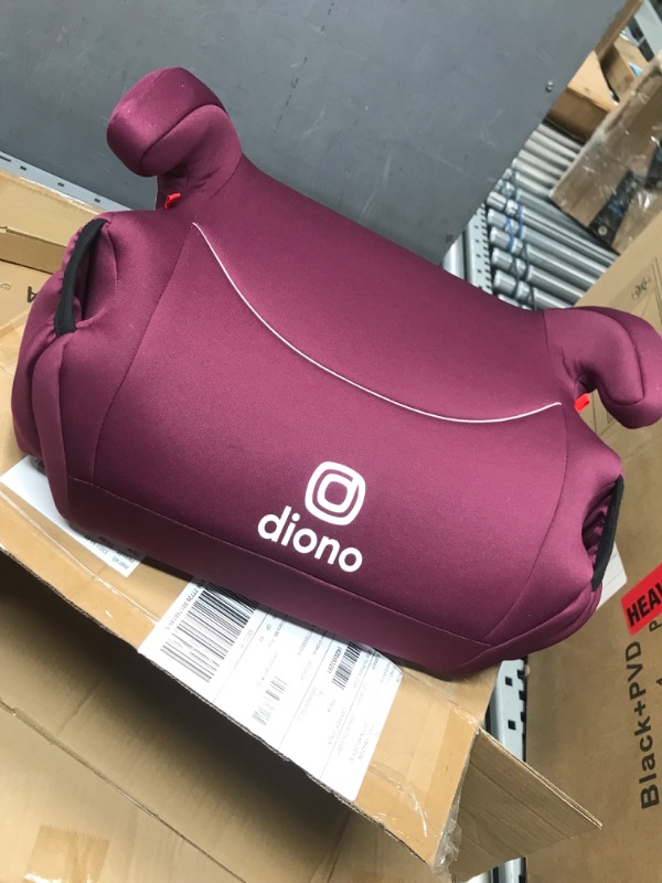 Photo 2 of Diono Solana, No Latch, Single Backless Booster Car Seat, Lightweight, Machine Washable Covers, Cup Holders, Pink 2021 Single Pink