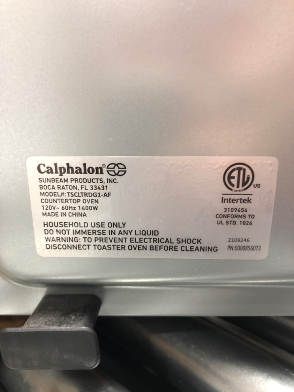 Photo 4 of * sold for parts * repair * fan doesn’t work *
Calphalon Air Fryer Oven, 11-in-1 Toaster Oven Air Fryer Combo, 26.4 QT/25 L, Fits 12" Pizza, Stainless Steel
