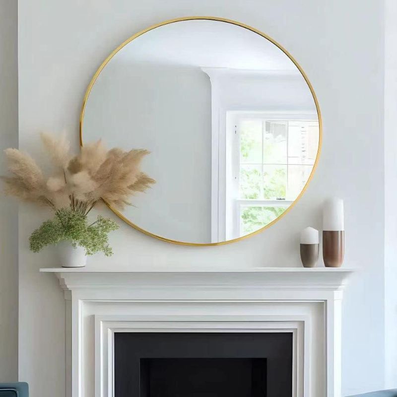 Photo 1 of 
USHOWER 36" Round Gold Wall Mirror - Metal Frame Circle Mirror for Bathroom, Bedroom, Living Room & Entryway Decor
Color:Gold
Size:36Inch