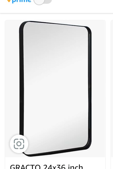 Photo 1 of 
GRACTO 24x36 inch Black Stainless Steel Metal Framed Bathroom Mirror for Wall Rounded Rectangular Bathroom Vanity Mirrors
Color:Matt Black
Size:24x36''