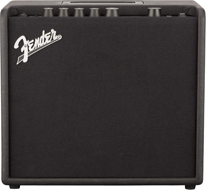 Photo 1 of Fender Mustang LT25 Guitar Amp, 25-Watt Combo Amp, 30 Preset Effects with USB Audio Interface for Recording, 12.75Hx14.5Wx8.25D Inches, Wood, Black
