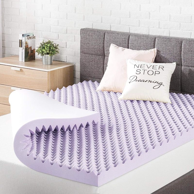 Photo 1 of 3 IN EGGCRATE MEMORY FOAM \TOPPER LAVENDER INFUSED.