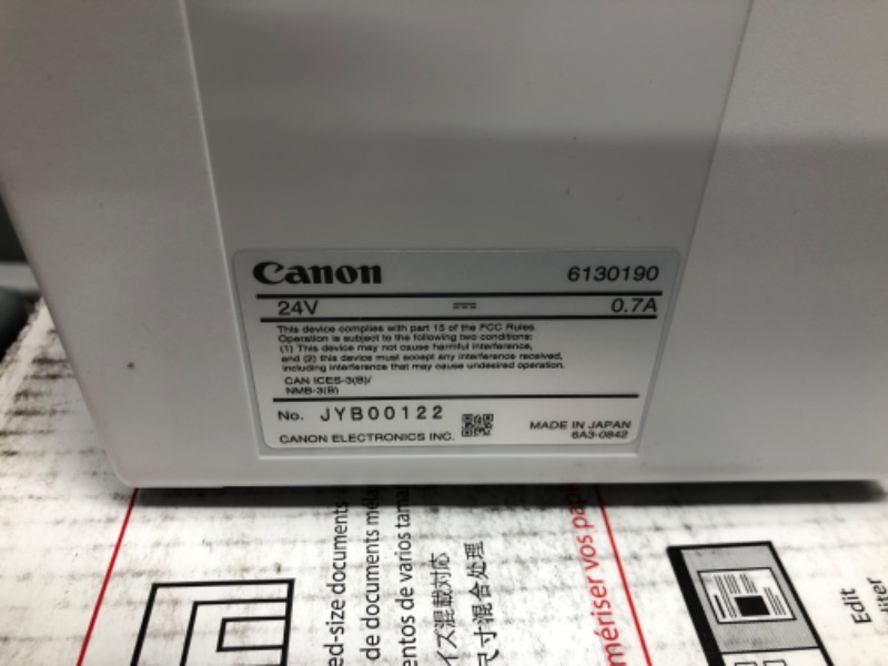 Photo 2 of Canon imageFORMULA R40 Office Document Scanner For PC and Mac, Color Duplex Scanning, Easy Setup For Office Or Home Use, Includes Scanning Software
